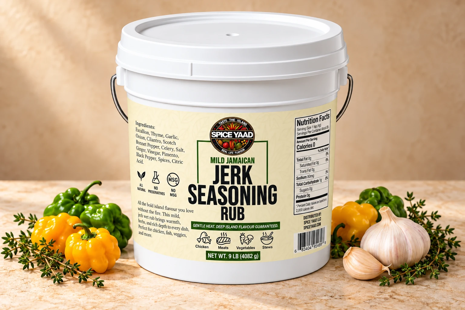 Mild Jerk Seasoning Rub 9Lb