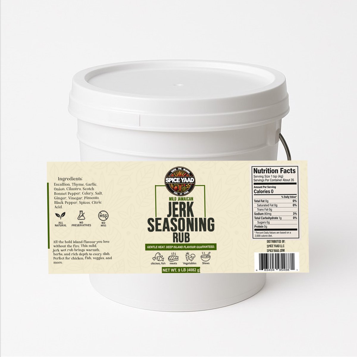 Mild Jerk Rub – 9lb Bucket