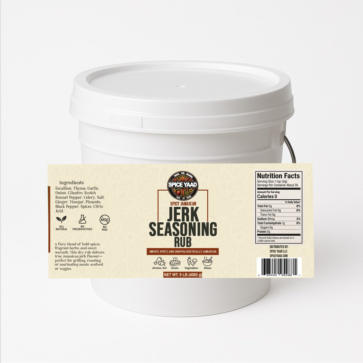 Spicy Jerk Rub – 9lb Bucket